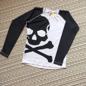 NWT Kids SoulCycle Skull&Bones Rash Guard, Size 12